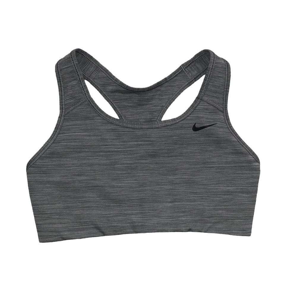 Nike Swoosh Dri-Fit Medium Sports Bra Gray